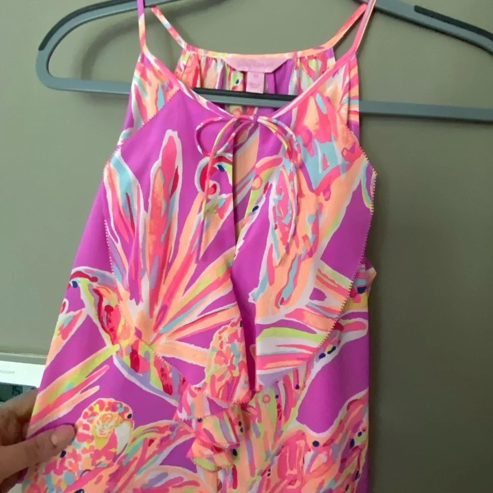 LILLY PULITZER 100% Silk Lachelle Bright Midi Dress Size XS